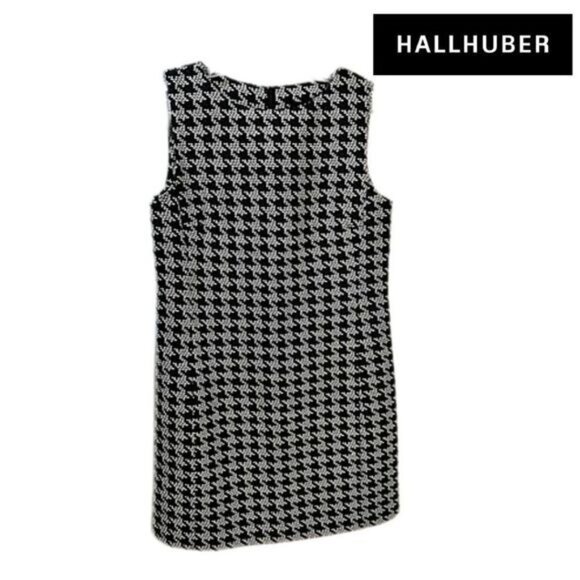 Hallhuber‎ Womens Sleeveless Houndstooth Shift Dress - Picture 1 of 6